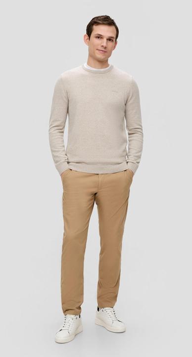 Produktbild s.Oliver Strickpullover Baumwollpullover mit Logo-Stickerei (XL)