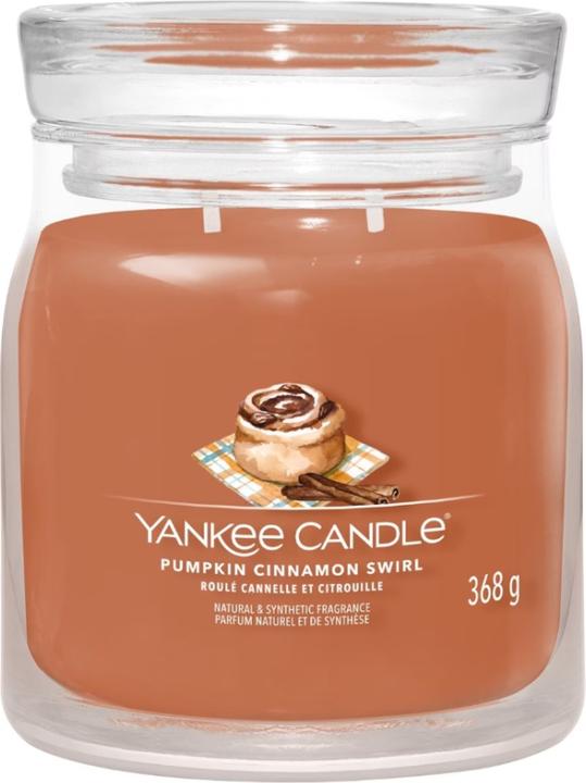Actual product image Yankee Candle Pumpkin Cinnamon Swirl Signature Medium Jar scented candle (368 g)