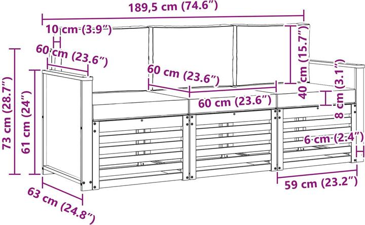 Produktbild vidaXL Gartenmöbel-Sets