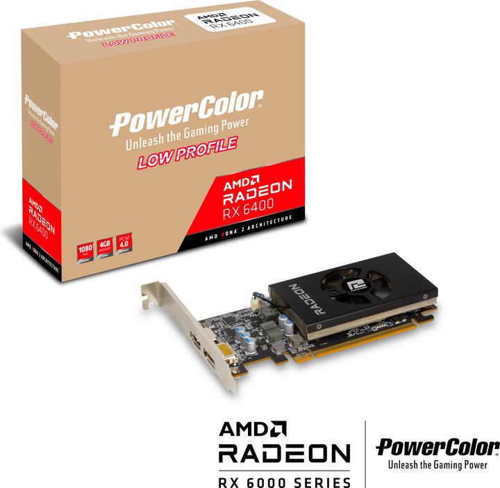 Produktbild Powercolor Power Color Graphics Card RX 6400 LP 4GB GDDR6 Graphics Card (4 GB)