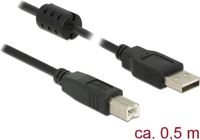 Actual product image Delock USB-A - USB-B (0.50 m, USB 2.0)