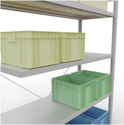 Produktbild Schulte Lagertechnik Stecksystem Anbauregal MULTIplus250 mit Kreuzstrebe