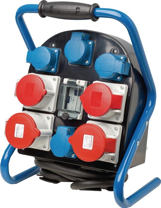 Actual product image Weingartner Plastic power distribution box CEE-32A,5-pole 1xCEE 32A,2xCEE 16A (7 x, CEE 16/5, CEE 32/5, CEE 7/3)