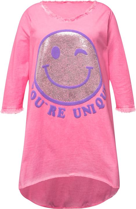 Produktbild Angel of Style Longshirt, Smiley, Rundhals, Langarm, gerundeter Saum (48)