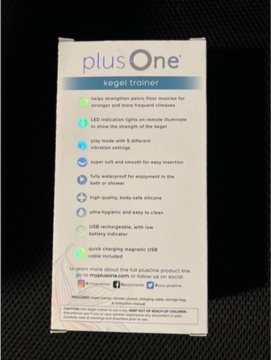 Productafbeelding Plus One Kegel Trainer met Afstandsbediening en Opbergtas Model 6715 Oplaadbaar Waterdicht