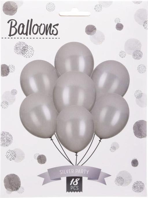 Immagine prodotto Palloncini argento, 18 pezzi.