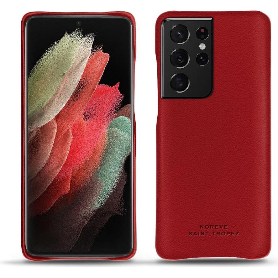 Thumbnail - Noreve Lederschutzhülle (Samsung Galaxy S21 Ultra), Smartphone Hülle, Rot