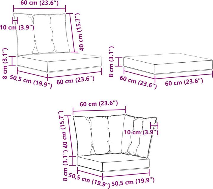 Produktbild vidaXL Outdoor-Sofa