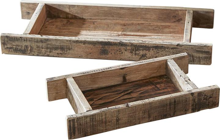 Produktbild Loberon Tablett 2er Set Brisalda braun