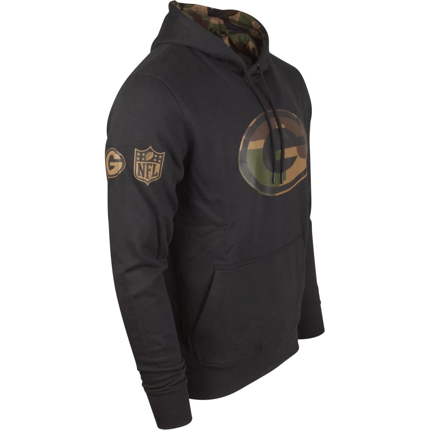 Thumbnail - New Era, Herren, Pullover, Fleece Hoody - NFL Green Bay Packers schwarz - 3XL, Schwarz, (3XL)