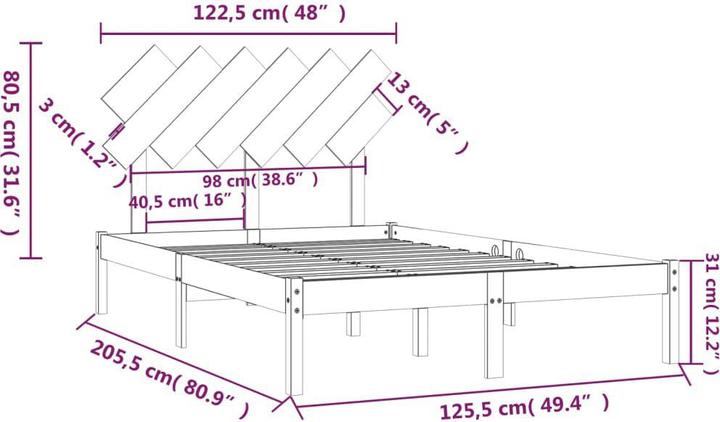 Image du produit vidaXL Bettrahmen (120 x 200 cm)