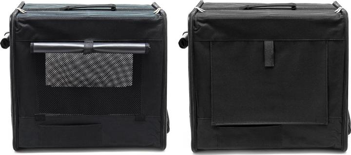 Produktbild Fudajo Transportbox S Faltbar Schwarz 42x36x41cm Hundebox Katzenbox Reisebox (Katze, Hund, Faltbar, Atmungsaktiv, Waschbar)