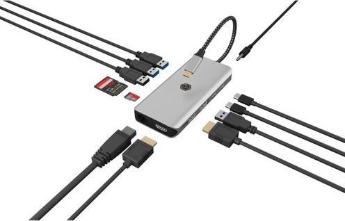Actual product image Icy Box DockingStation with 8K, Gigabit LAN & 100W PD IB-DK4061-CPD (USB-C, 5 ports)