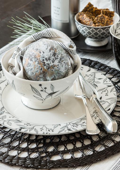 Image du produit Greengate Set de table rond black 38cm (1pc) (1 pcs, Ø 38 cm)