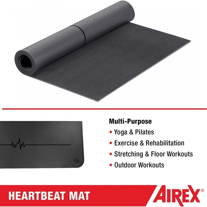 Produktbild Airex Gymnastikmatte Heartbeat, Anthrazit (4 mm)