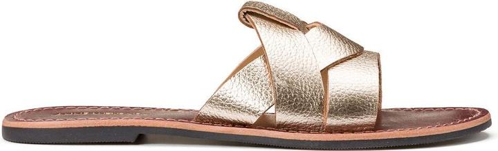 Produktbild La Redoute Collections Leder-Pantoletten in Metallic-Optik (39)