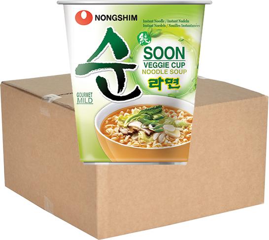 Actual product image Nongshim Soon Veggie Ramyeon (Cup) (804 g)