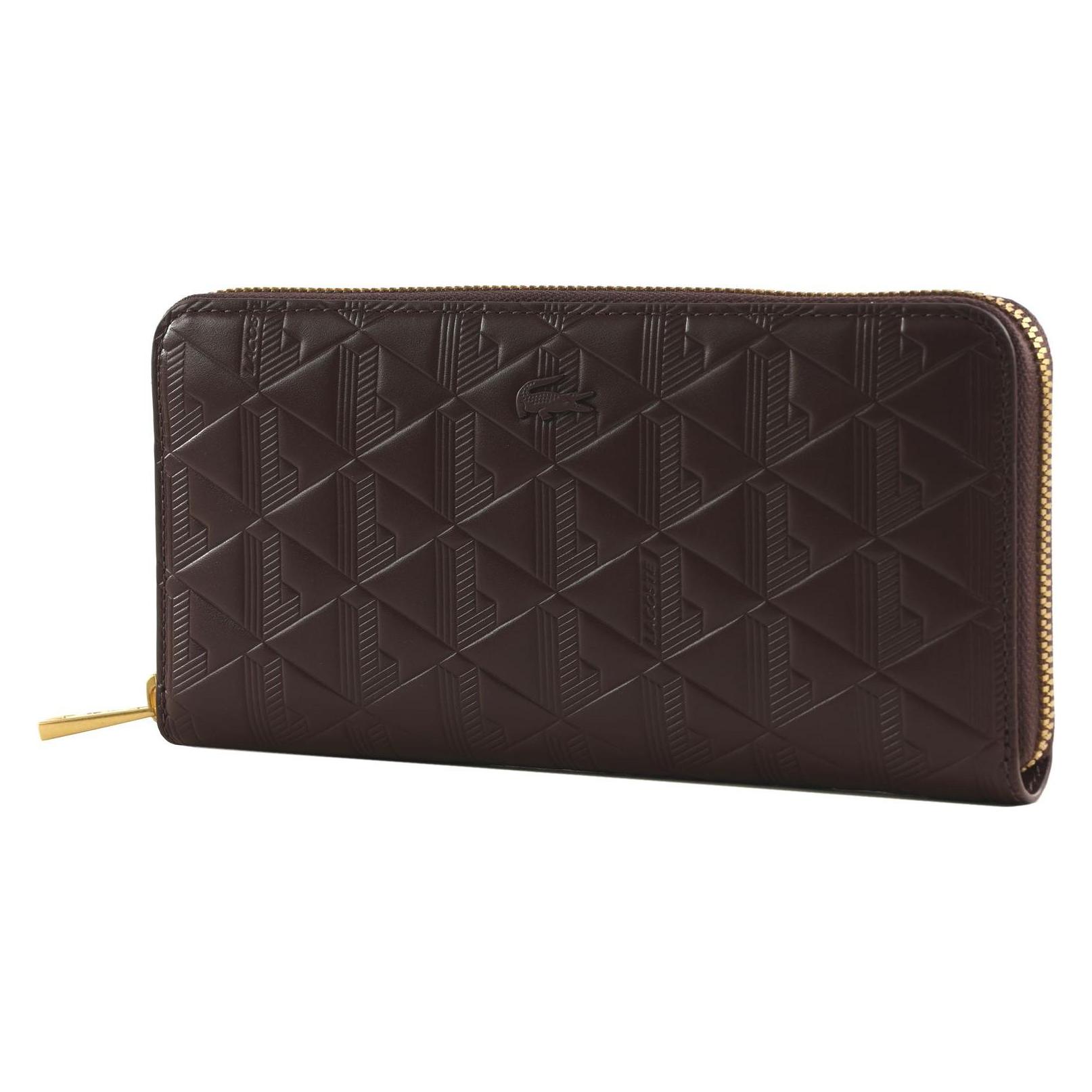 Lacoste, Damen, Portemonnaie, Zip Wallet, Braun