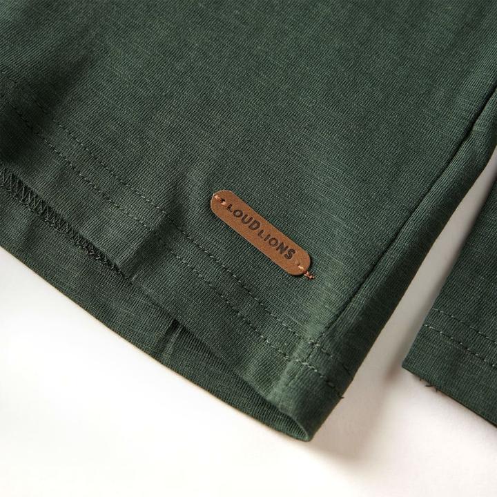Produktbild VidaXL Kinder-Langarmshirt Dunkelgrün 116,Material: 100 (116)