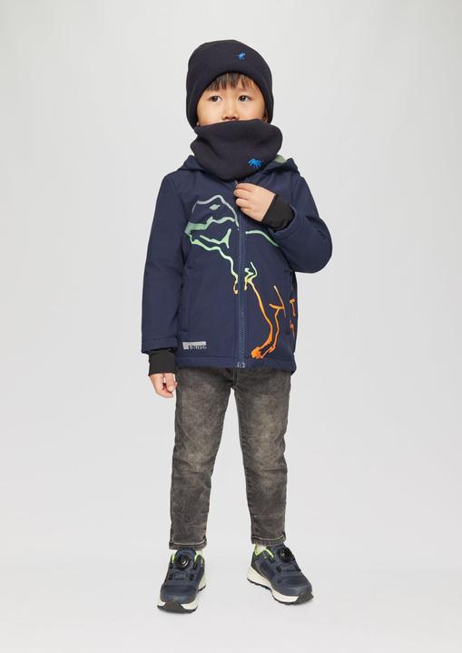 Produktbild S.Oliver Snood Gefütterter Strick-Schlauchschal mit Dino-Stickerei