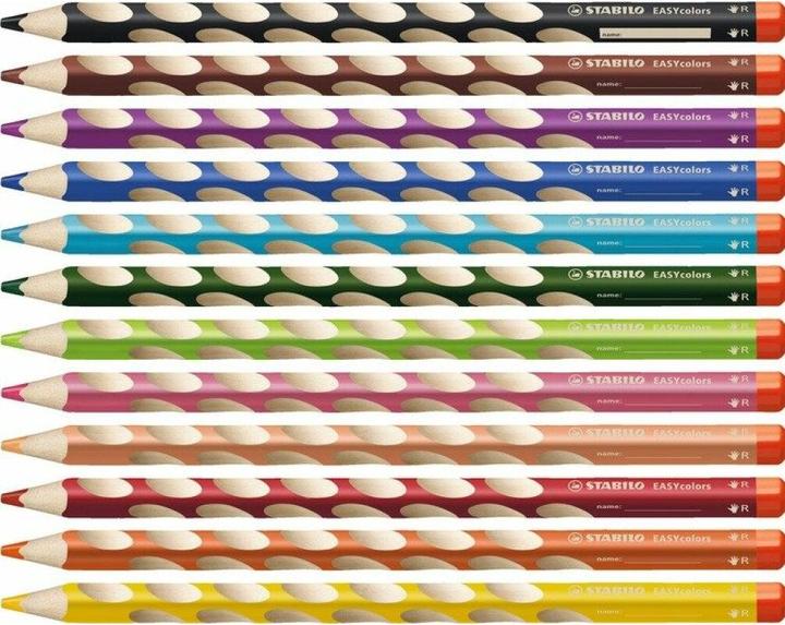 Actual product image STABILO EASYcolors ergonomic coloured pencil for right-handers (12 x)