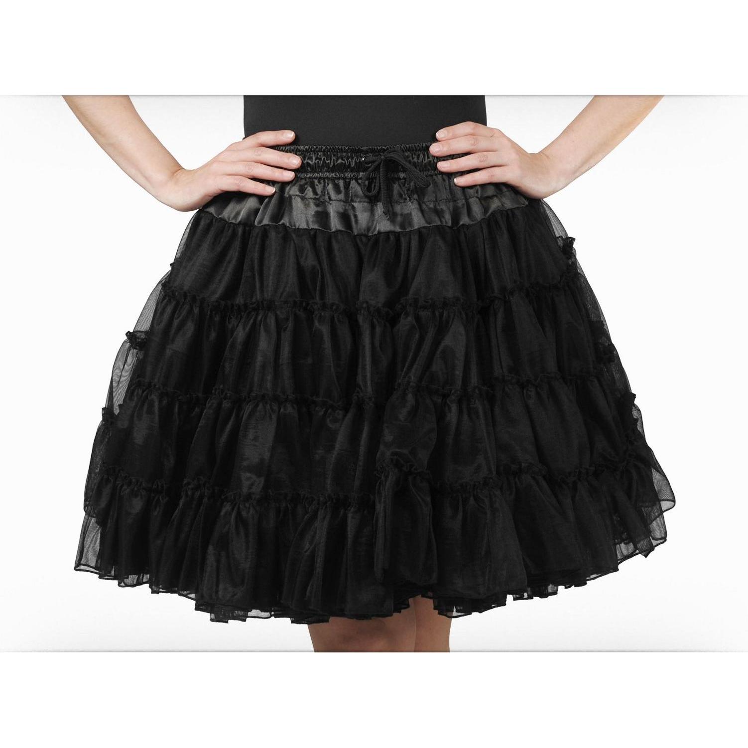 Thetru Petticoat Deluxe schwarz 3-lagig - für Fasching (One Size)
