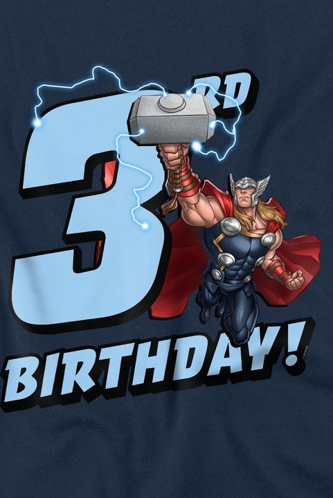 Actual product image Thor Childrens/Kids 3rd Birthday T-Shirt (152, 158)