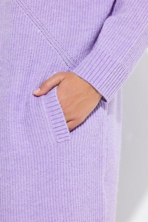 Produktbild Ulla Popken Long-Strickjacke, Rippstrick, ohne Verschluss, Langarm (54)