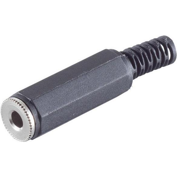 Shiverpeaks BASIC-S 3,5 mm Klinkenkupplung, mono Kunststoff, zum selber löten, im Polybeutel mit Eurolochung, Audio Adap...