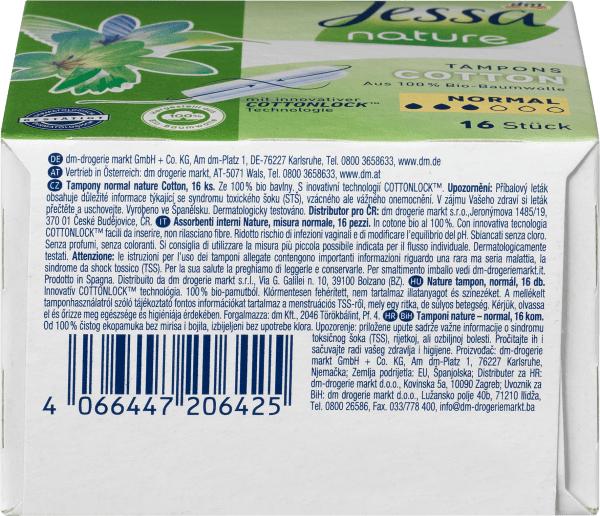 Produktbild dm Jessa Tampons Cotton Normal nature (16 x, Normal)