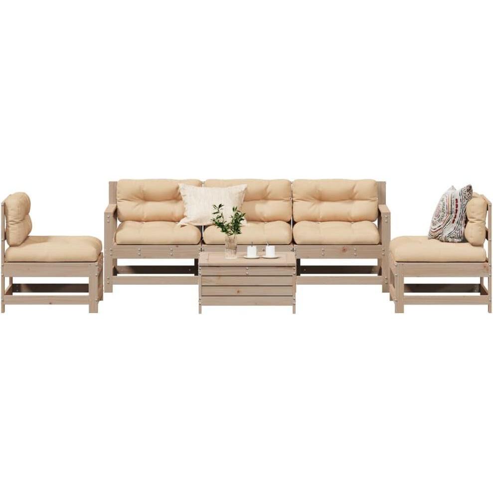 VidaXL, Gartenlounge, 10-tlg. Garten-Lounge-Set mit Kissen