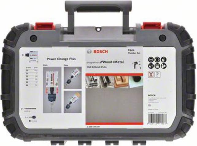 Image du produit Bosch Professional Zubehör Set de scies cloches sanitaires. Progressor for Wood & Metal. 9 pièces (32 mm, 51 mm, 64 mm, 38 mm, 20 mm, 25 mm)