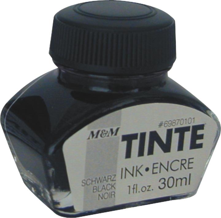 Produktbild Metzger&Mendle Tinten 30ml Glas schwarz (Schwarz, 1 Stk.)
