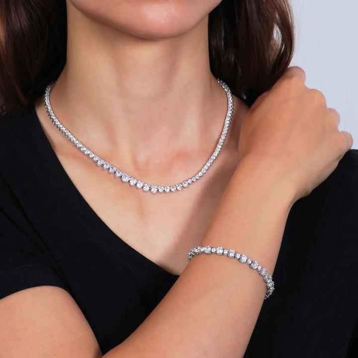 Immagine prodotto Amen Bracciale tennis con taglio rotondo (19 cm, Argento 925)