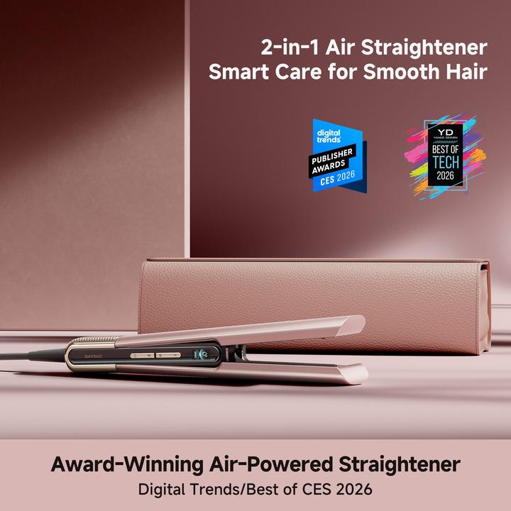 Actual product image Dreame AeroStraight Pro Hair Straightener, Pink Gold