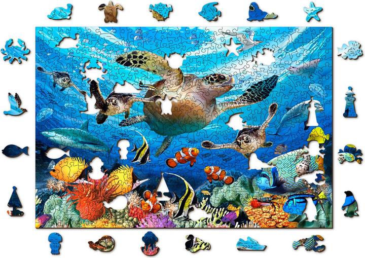 Productafbeelding WoodenCity Puzzel van hout L Oceaanleven (505 onderdelen)