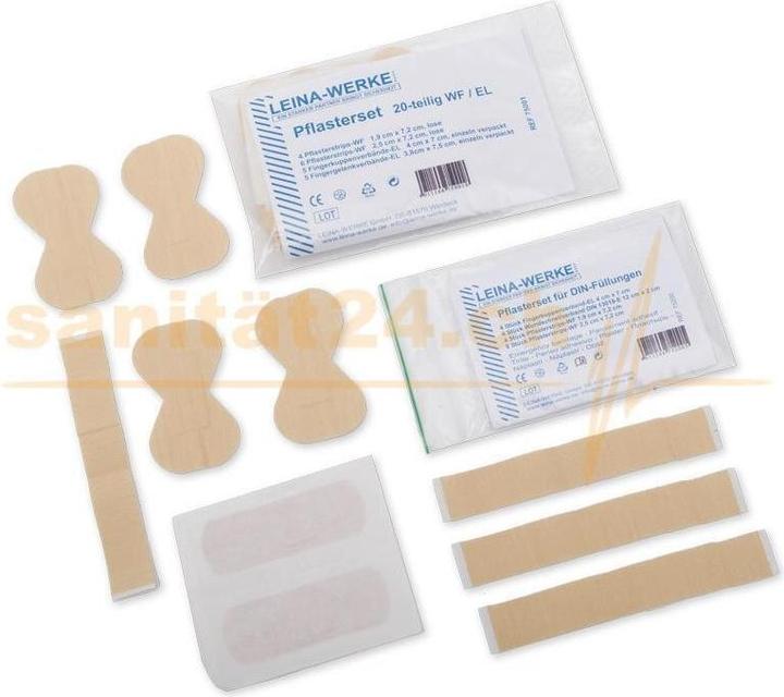 Actual product image Leina Plaster set various sizes 40-piece, elastic-waterproof, blue, detectable (40 x)