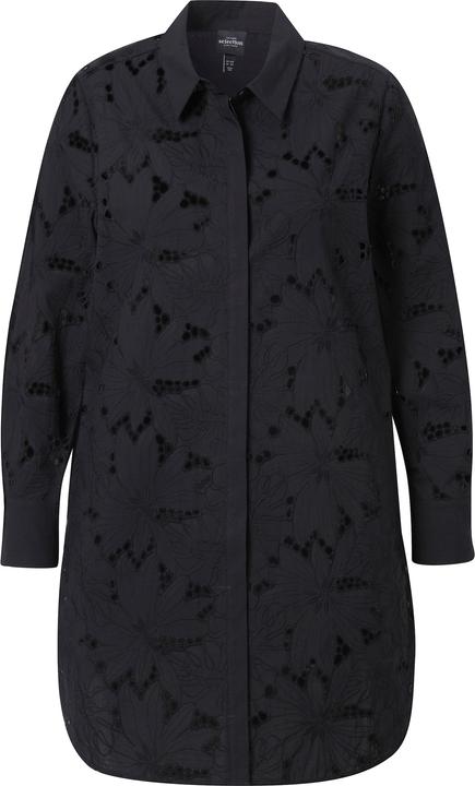 Produktbild Ulla Popken Longbluse, Lochspitze, Hemdkragen, Langarm (42, 44)