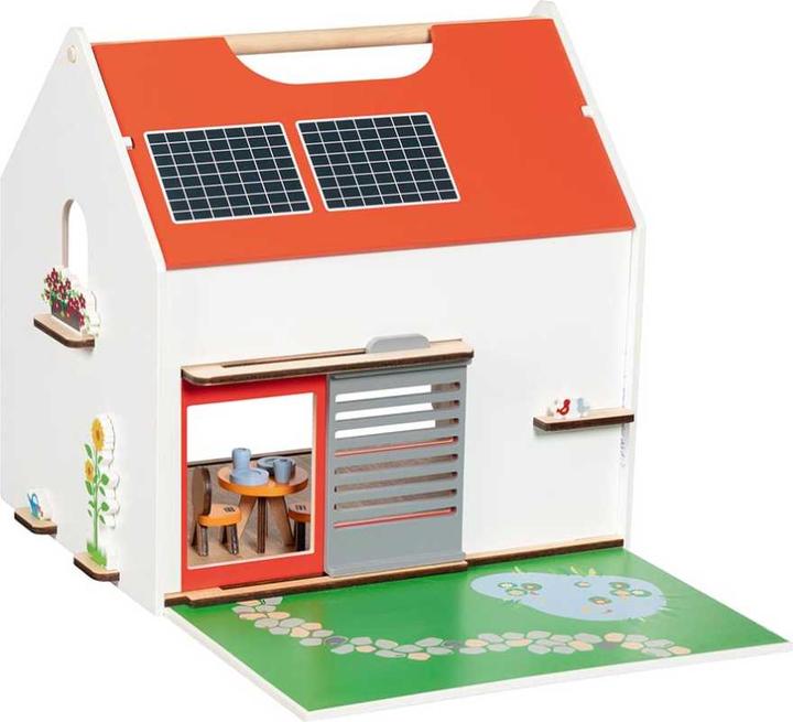 Actual product image Goki Tragbares Puppenhaus Eco House mit Zubehör