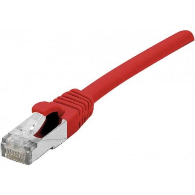 Exertis Connect Patchkabel S/FTP (PiIMF), Cat 6A (EIA/TIA), rot, 15,0 m Patchkabel mit besonders schmalem Knickschut (S/...