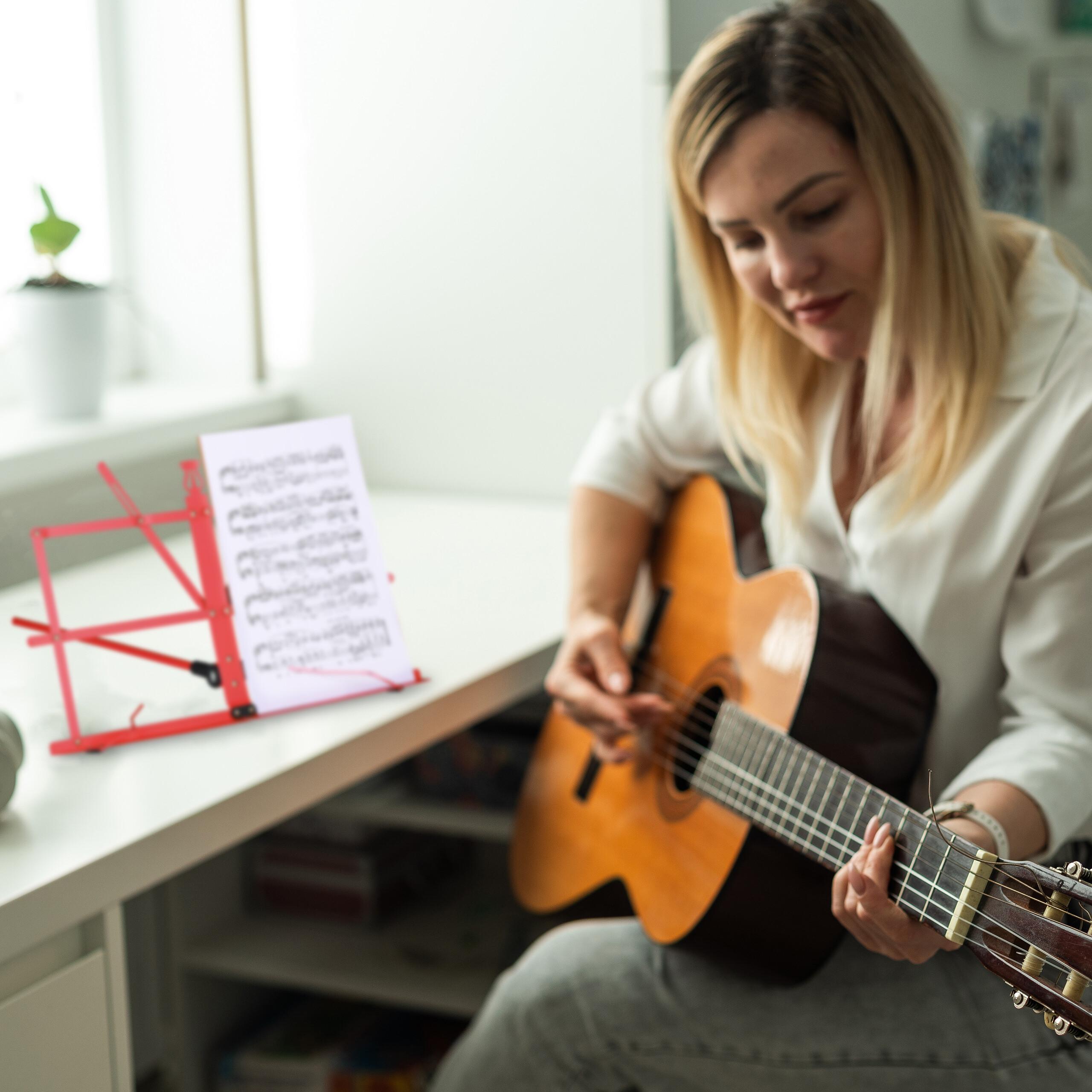 Thumbnail - Relaxdays Notenständer, Notenständer, Rot