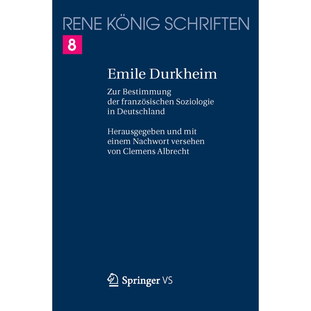 Emile Durkheim, Fachbücher von René König