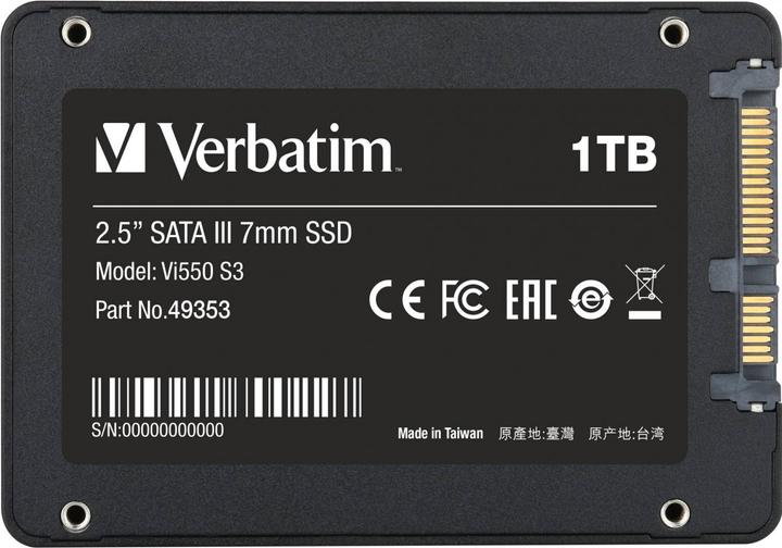 Immagine prodotto Verbatim Vi550 SSD 1TB SATA III (1000 GB, 2.5")
