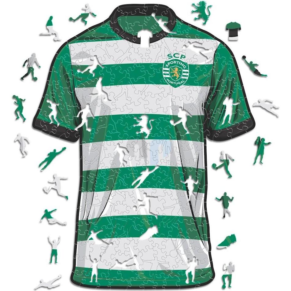 Thumbnail - Iconic Sporting CP - Trikot - Holz Puzzle Grösse L (500 Teile) (500 Teile)