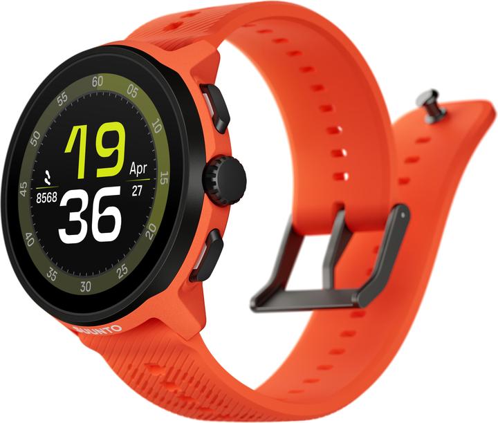 Image du produit Suunto Run Sports Watch, 46 mm, Coral Orange silicone band (46 mm)