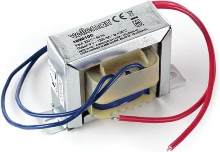 Velleman Transformateur De Famille Ouverte 10,8va 1 x 9v 1200ma