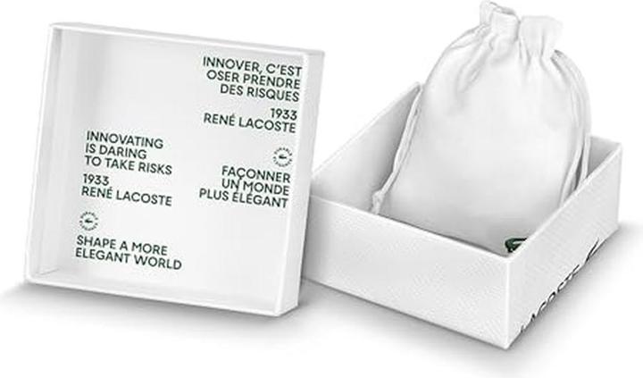 Actual product image Lacoste Script Necklace with Crystal Accents and Lobster Clasp (Yellow gold ion coating, 41 - 46 cm)