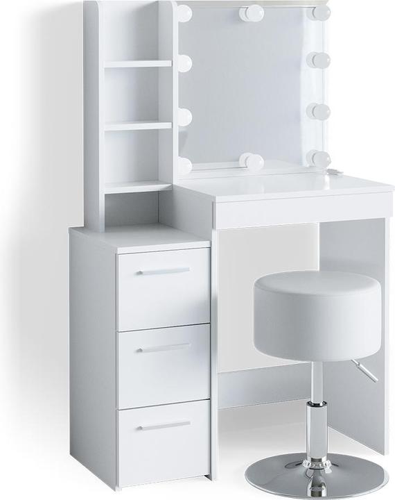Vicco Meryl avec éclairage LED et tabouret (80 x 40 x 127 cm)