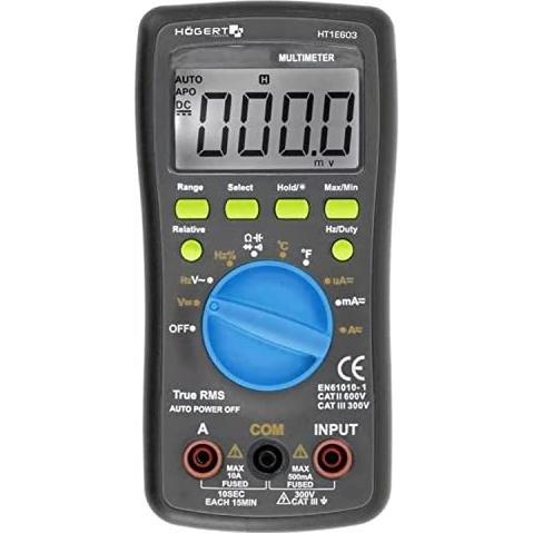 MGA, Multimetro, Högert Technik - Multimetro digitale multifunzionale I Multimetro fino a 600V / 10A I RMS I