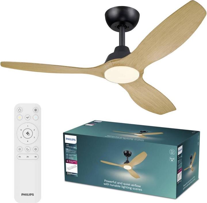Produktbild Philips Olas Deckenventilator mit LED-Beleuchtung (50 dB)